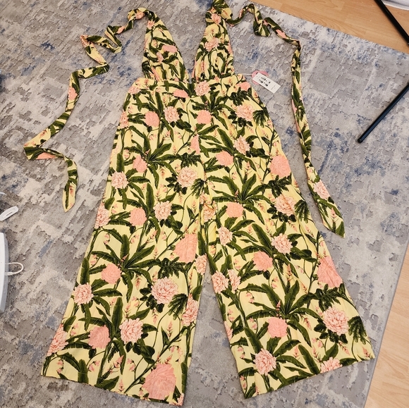 NWT Agua Bendita × Target Wideleg Botanical Sleeveless Jumpsuit size 1X - Picture 2 of 15